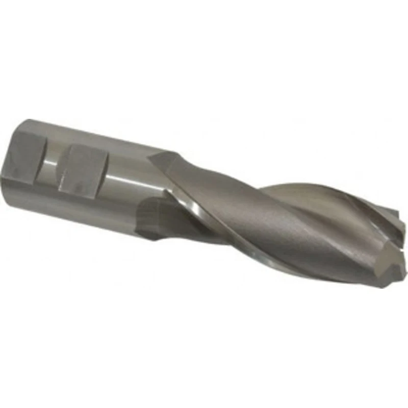 OSG 1-1/4, 3 LOC, 1-1/4 Shank Diam, 5-1/2 OAL, 2 Flute, Cobalt Square End Mill Single End, Uncoated, Spiral Flute, 30...